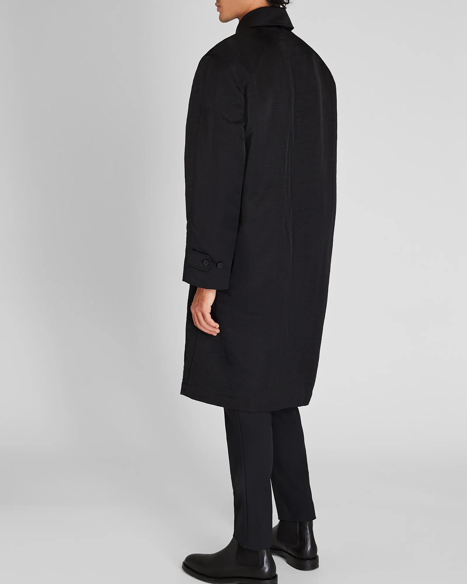 Crinkled Nylon Car Coat - Image 3