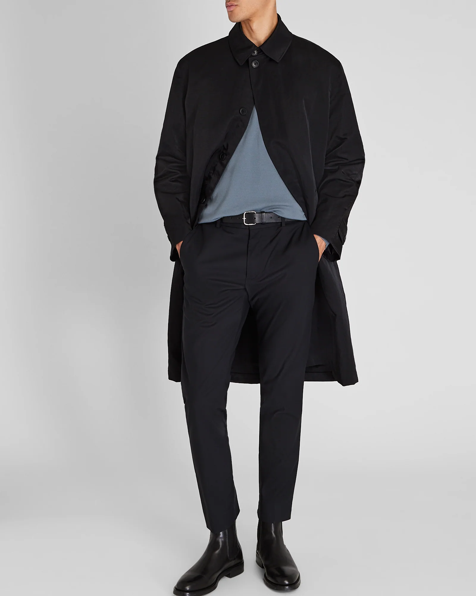 Crinkled Nylon Car Coat - Image 4