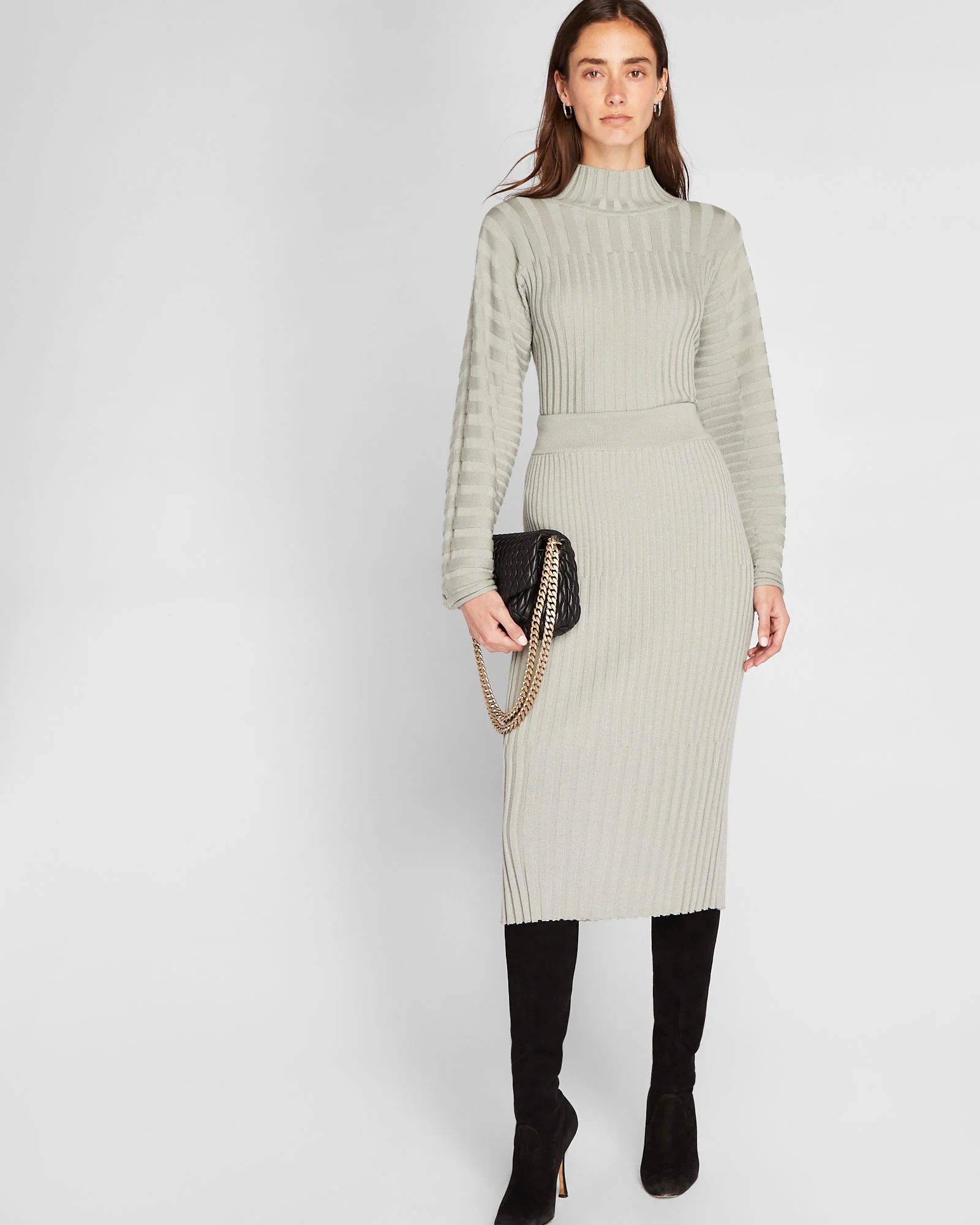 Rib Pencil Skirt - Image 3