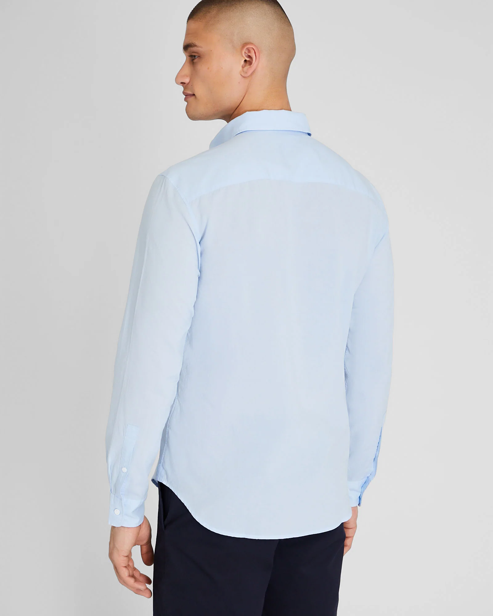 Solid Airy Poplin Shirt - Image 3
